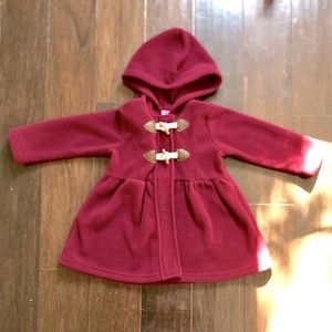Fleece Toggle Coat with Hood